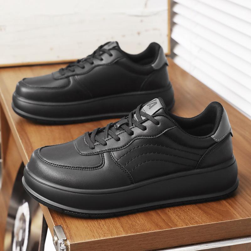 Large size wide head German training shoes men's widened sports and leisure board shoes thick sole fattened air force men's non-slip men's shoes