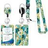 Zinc Alloy Retractable Badge Reel & Epoxy Lanyard ID Holder Set