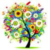 1pcolorful Four Seasons Tree Counted Cross Stitch Kit Embroidery Package Spring Summer Autumn Winter Living Room Home Decorative