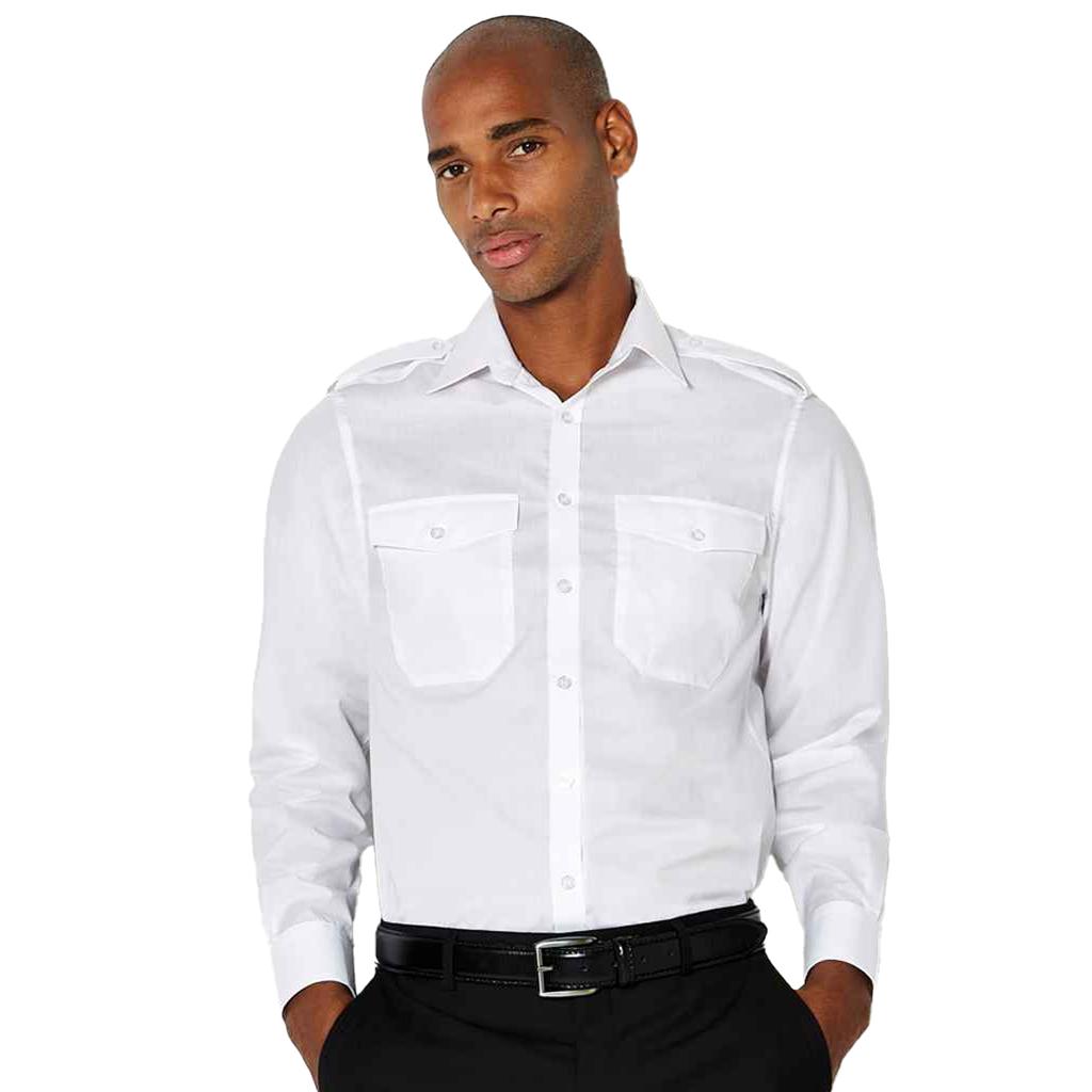 Kustom Kit Mens Tailored Long-Sleeved Pilot Shirt
