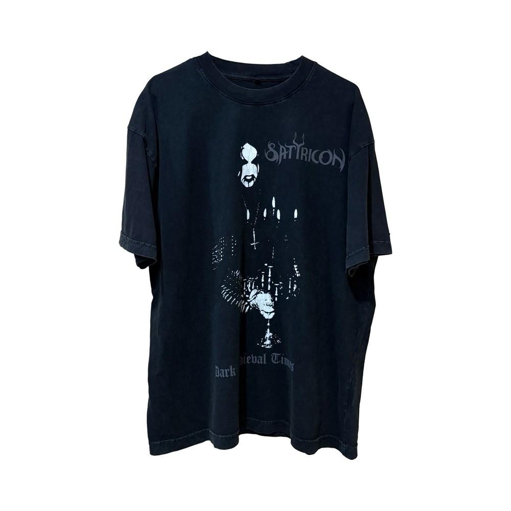 Футболка Satyricon  Футболка Black Metal  Винтажная футболка с логотипом группы  Футболка Darkthrone  Унисекс футболка XXL