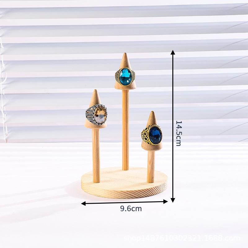 

1 шт. Съемная деревянная конусная подставка для колец, держатель для колец, поднос для хранения часов и браслетов, ювелирные изделия, витрина, реквизит для витрины