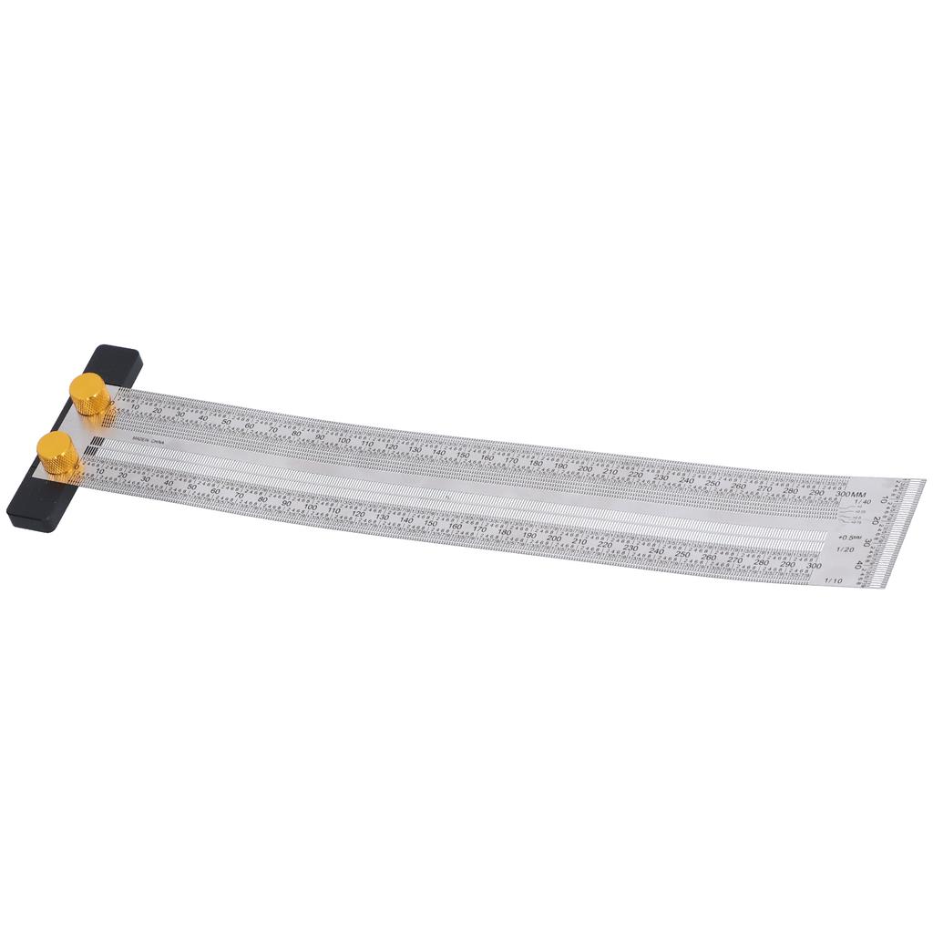 Marking Scale Exquisite Accurate Portable Convenient Sturdy Multifunctional Tshaped Hole Ruler(200mm )