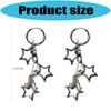 Cool Minimalists Styles Star Shaped Punk Earrings Crafted from Steel Sturdy Hoops