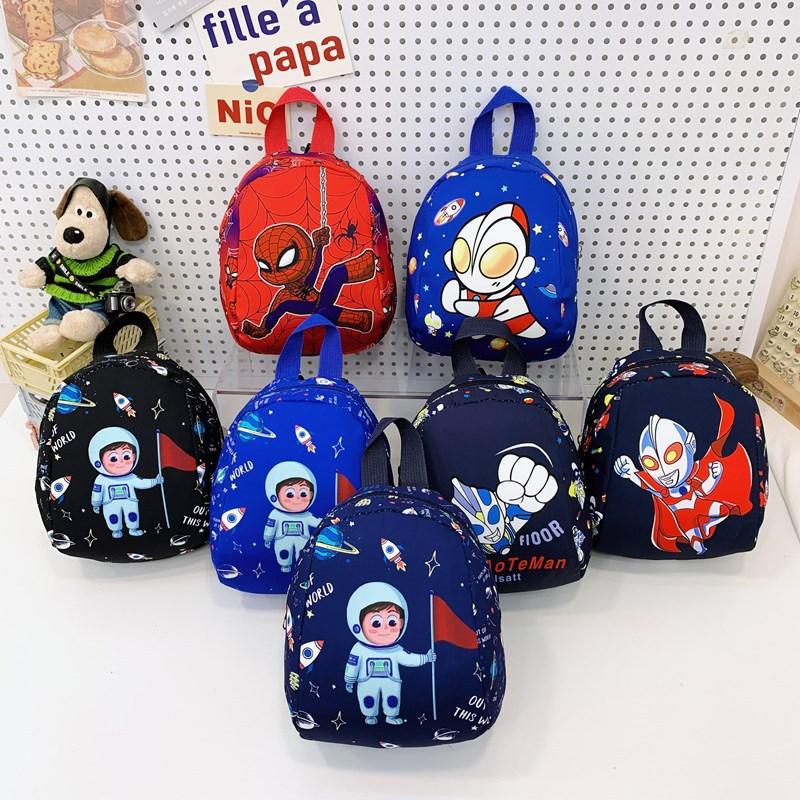 Tide Cool Boys And Girls Small Backpack Foreign Style Printing Go Out To Play Baby Backpack Cartoon Cute Children'S Bag