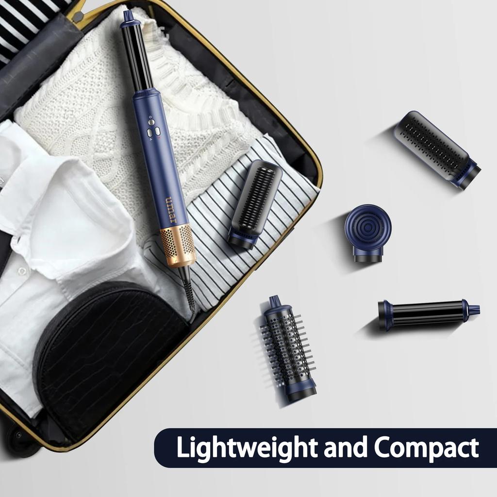 High Speed  New 6 in 1 Hair Dryer Kit Air Hot Comb Set Professional Curling Iron Hair Straightener Styling For  Airwrap