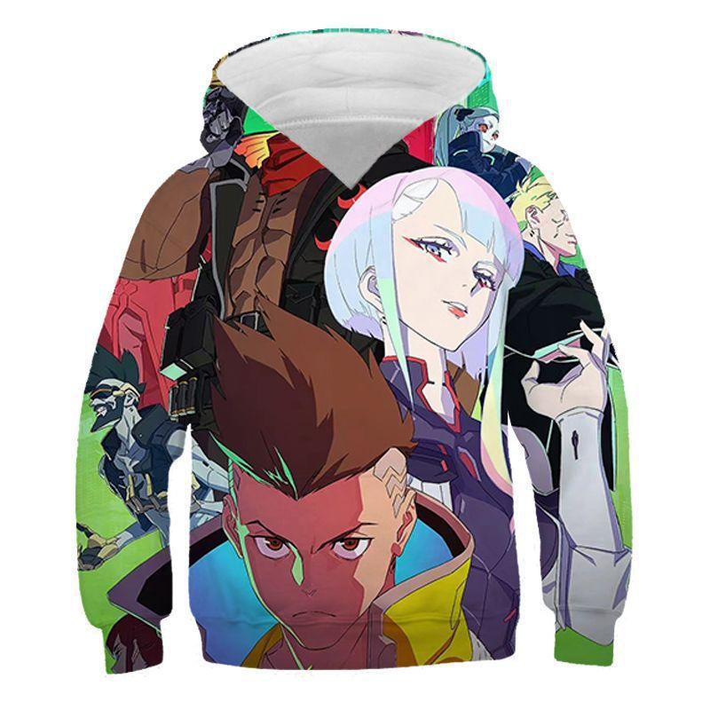 Cyberpunk Cyberpunk, Edge Walker Children's Hooded Sweater 3D Digital Printing Children's Jacket Men
