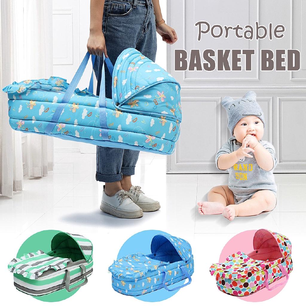 Reisebett für Neugeborene Wiege Sicherheit Säuglingswiege Kinderbett Babybett Babywiege für 0-8 Monate Korb