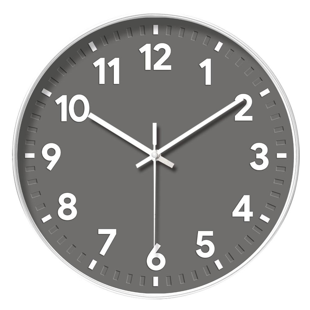 Silent Quartz Wall Clock Round Mute Clock Living Room Decoration Digital Clock  Cafe