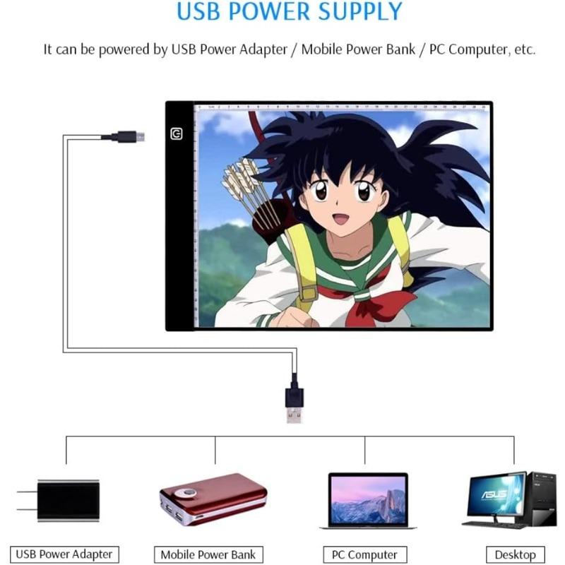 LED Graphic Tablet Writing Painting Light Box Tracing Board Copy Pads Digital Drawing Tablet Artcraft A4 Copy Table LED Board