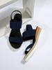 Plus Size 36-43 Women's Sandals Summer Casual Shoes for Women Comfortable Non-slip Walking Slip On Elastic Fabric Female Shoes