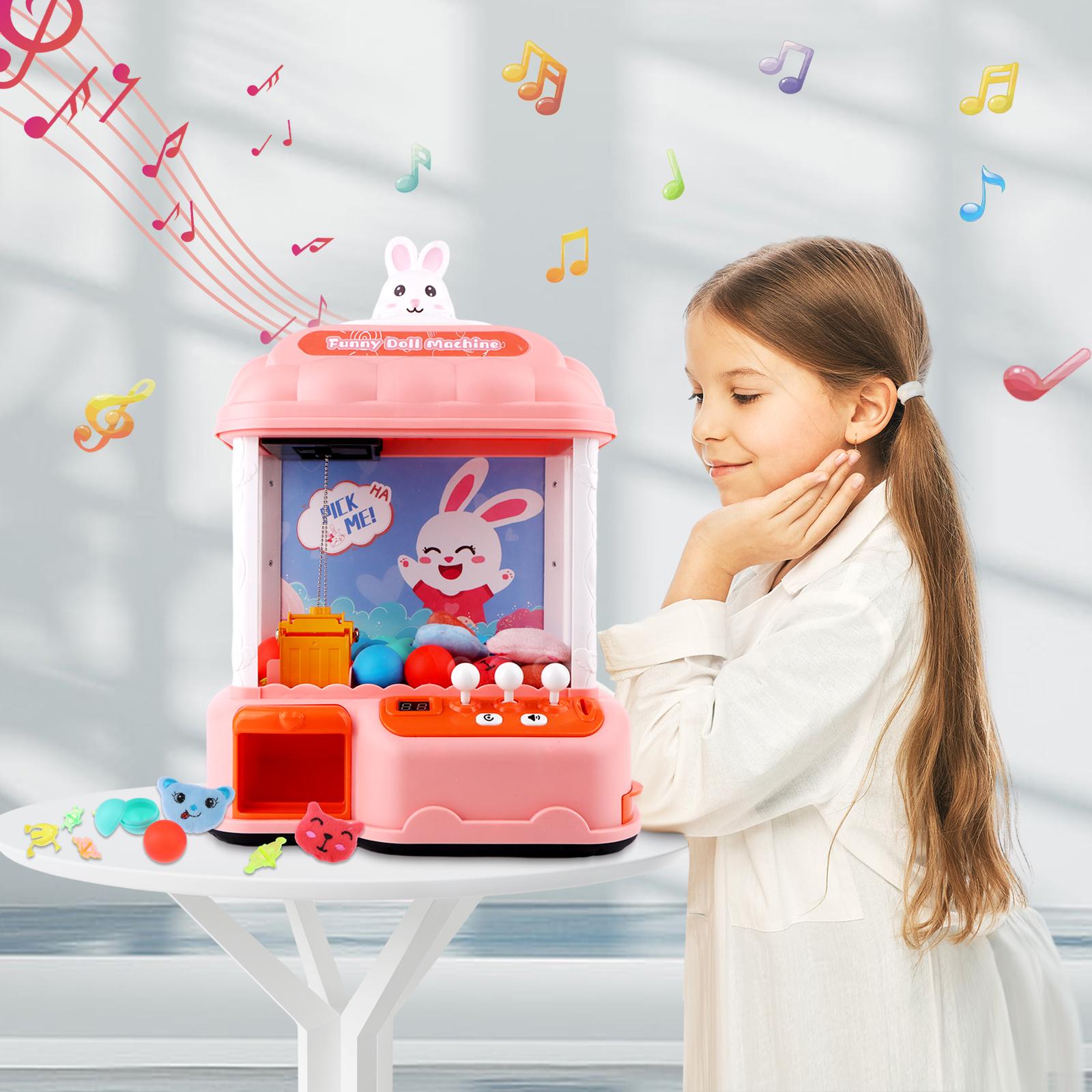 

Игрушечный автомат для детей, мини-автоматы с игрушками, автомат с конфетами, 10 плюшевыми игрушками, 20 гашапонами и 20 монетами