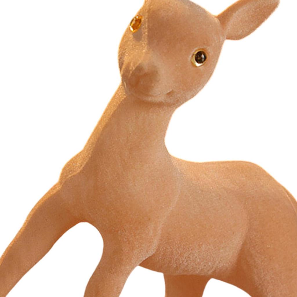 Christmas Reindeer Statue Simulated Deer Sculpture Collecting Holiday Decoration Xmas Elk Figurine for Entrance Porch Desktop