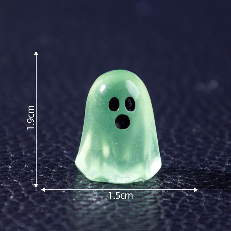 

10/20pcs Luminous Ghost Figures Glowing At Night Action Figure Mini Micro Landscape Miniatures Halloween Decoration Gifts 10pcs зелёный