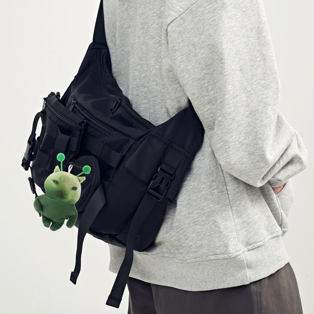 10cm Ugly Cute Plushie Keychain Poseable Bag Charm Green Alien Cat Plush Toy  Anime Fans Gifts