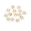 100pcs Color-Retaining 14K Gold-Wrapped Irregular-Textured Round Spacer, Retro Baroque Water Ripple Spacer, Gasket Special-Shaped