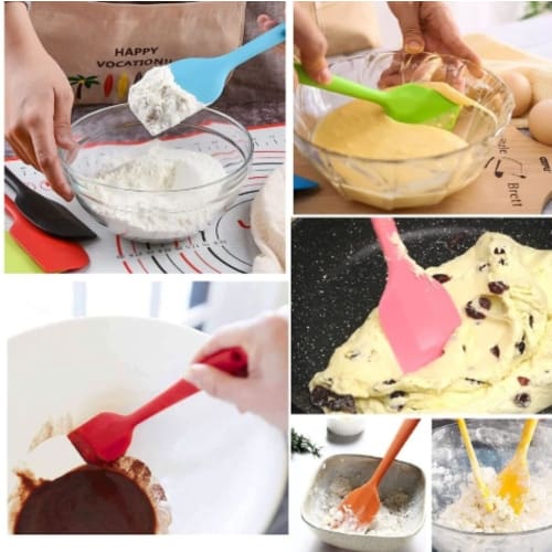 Farigrut Silicone Spatula, Heat-Resistant, Non-Slip, Baking Tools, Baking Utensils, Kitchen Tools, Baking Tools, Turner, Cooking Utensils, 2-Piece Sil