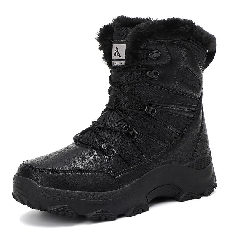 Men's Winter Snow Boots Plush Lined Warm Sports Shoes round Toe Tactical Boots Boots