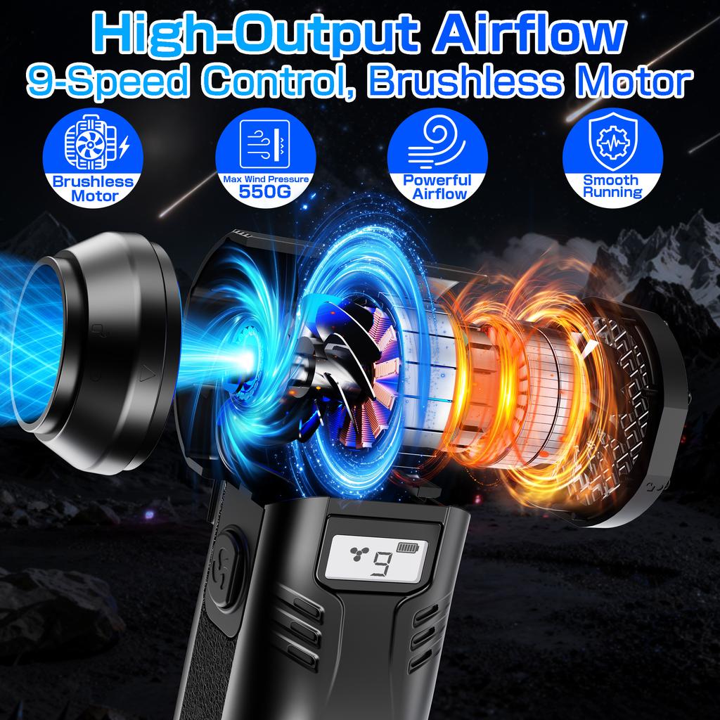 Cleaning Jet Blower Tools For Computer Brushless Multifunctional Handheld Turbo Fan High Speed Powerful Air Blower Violent Fan