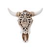 Decoración de Pared Realista de Cráneo de Bisonte Escultura de Cabeza de Toro 3D Cráneo de Vaca Falso Soporte de Pared Pieza de Arte Decoración del Hogar Occidental Animal de la Fauna