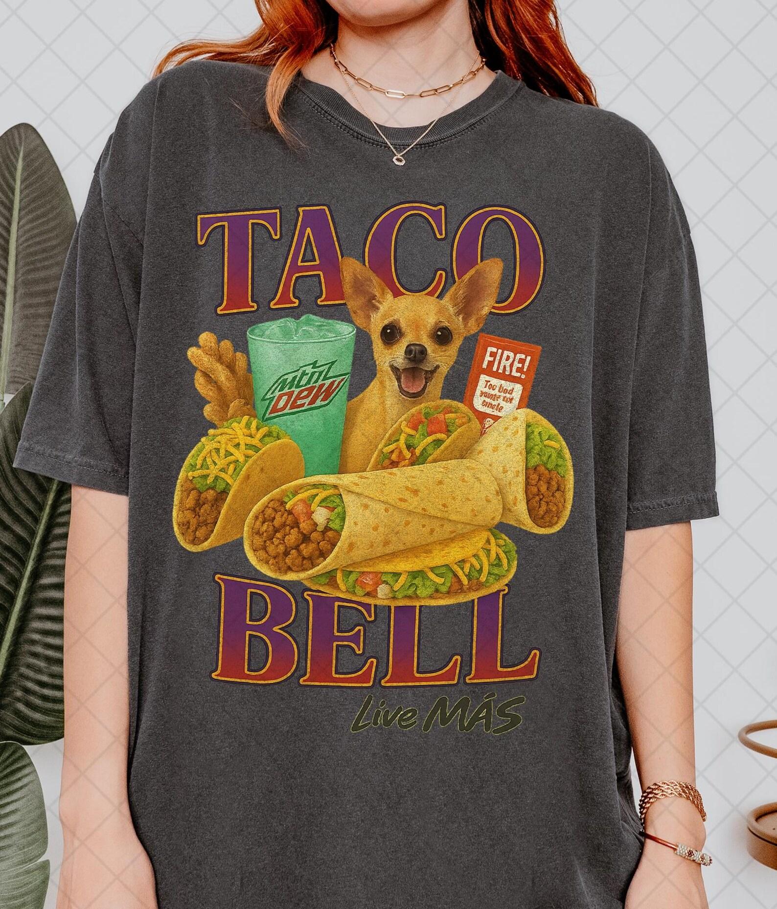Comfort Colors Taco Bell Graphic Tee Shirt, Taco Bell T shirt, Funny T shirt, gift for Women & Men Unisex T shirt 4XL