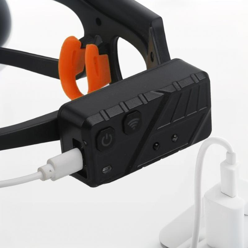 New Multifunctional Glasses Light With Type-C Charging, Warning Headlamp, Compact And Portable, Touch-Sensitive Headlamp