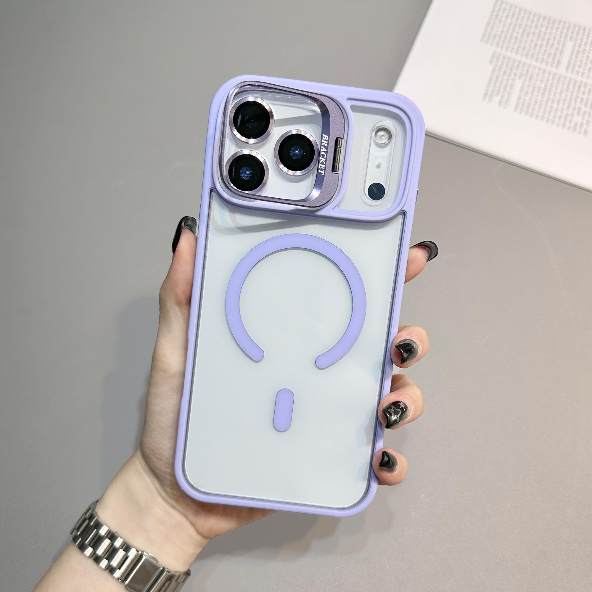 

HD Transparent Magnetic Case For iPhone 17 Air 16 15 Plus14 13 12 11 17 Pro Max With Camera Glass Stand Wireless Charge Cover iPhone 11 Pro Max