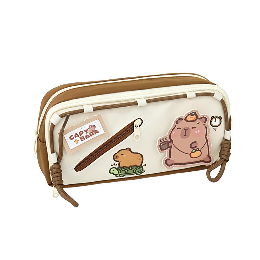 

Multi-layer Capibara Pencil Case Cartoon Stationery Bag Kawaii Pencil Pouch School Supplies A