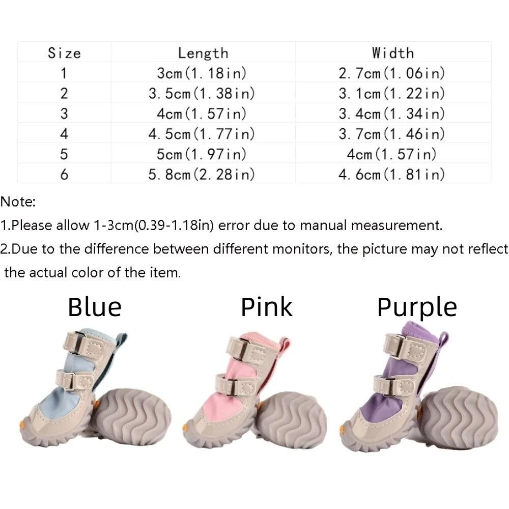 4pcs/set Warm Dog Cotton Shoes Breathable Soft Bottom Winter Dog Boots Anti-dirt Waterproof Non-Slip Dog Shoes for Puppy Dogs