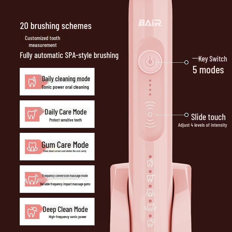 BAIR X1s+Plus Sonic Rechargeable Electric Toothbrush CN plug (adapter included)