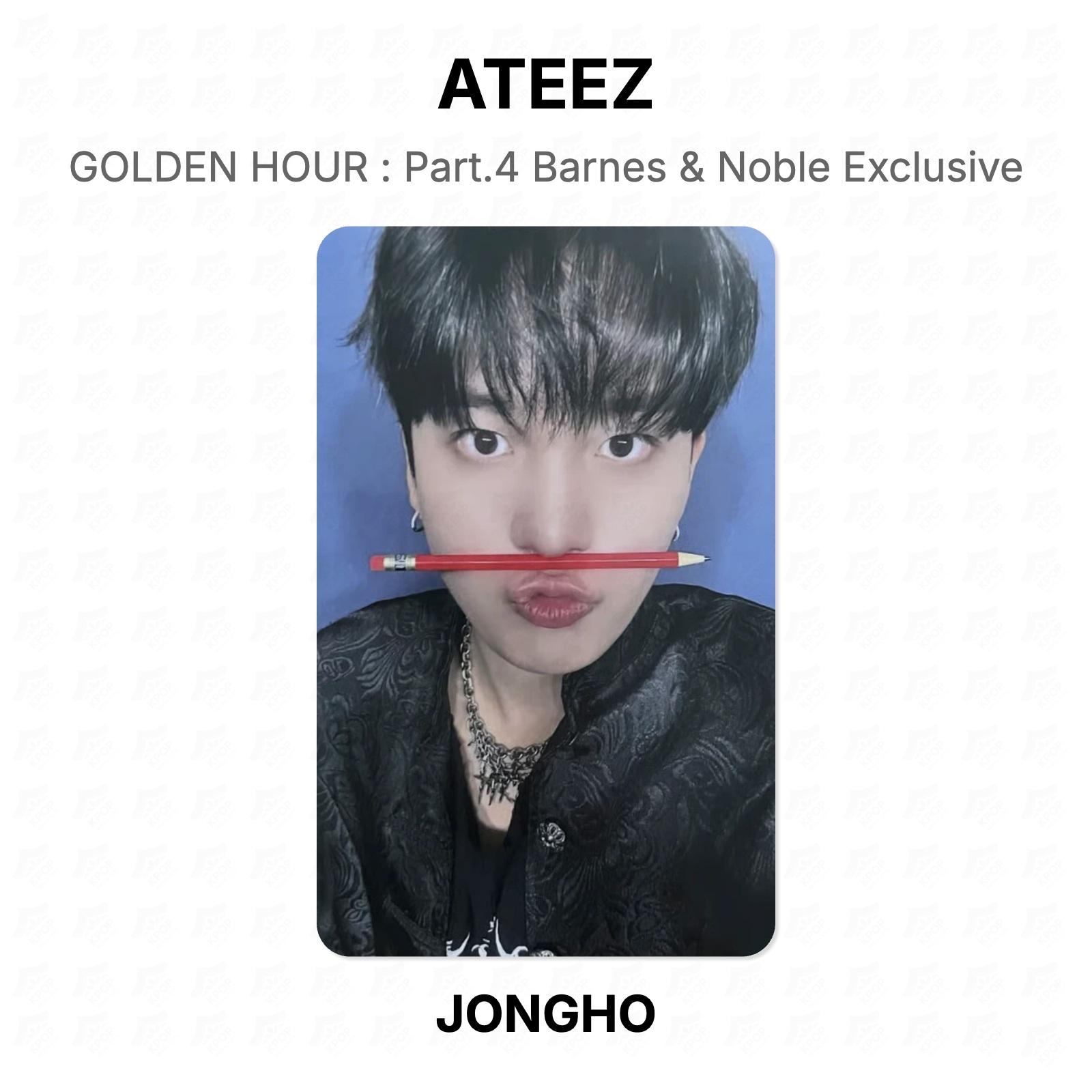 ЗОЛОТОЙ ЧАС ATEEZ : Часть 4 Официальная фотокарточка, эксклюзив Barnes & Noble JONGHO