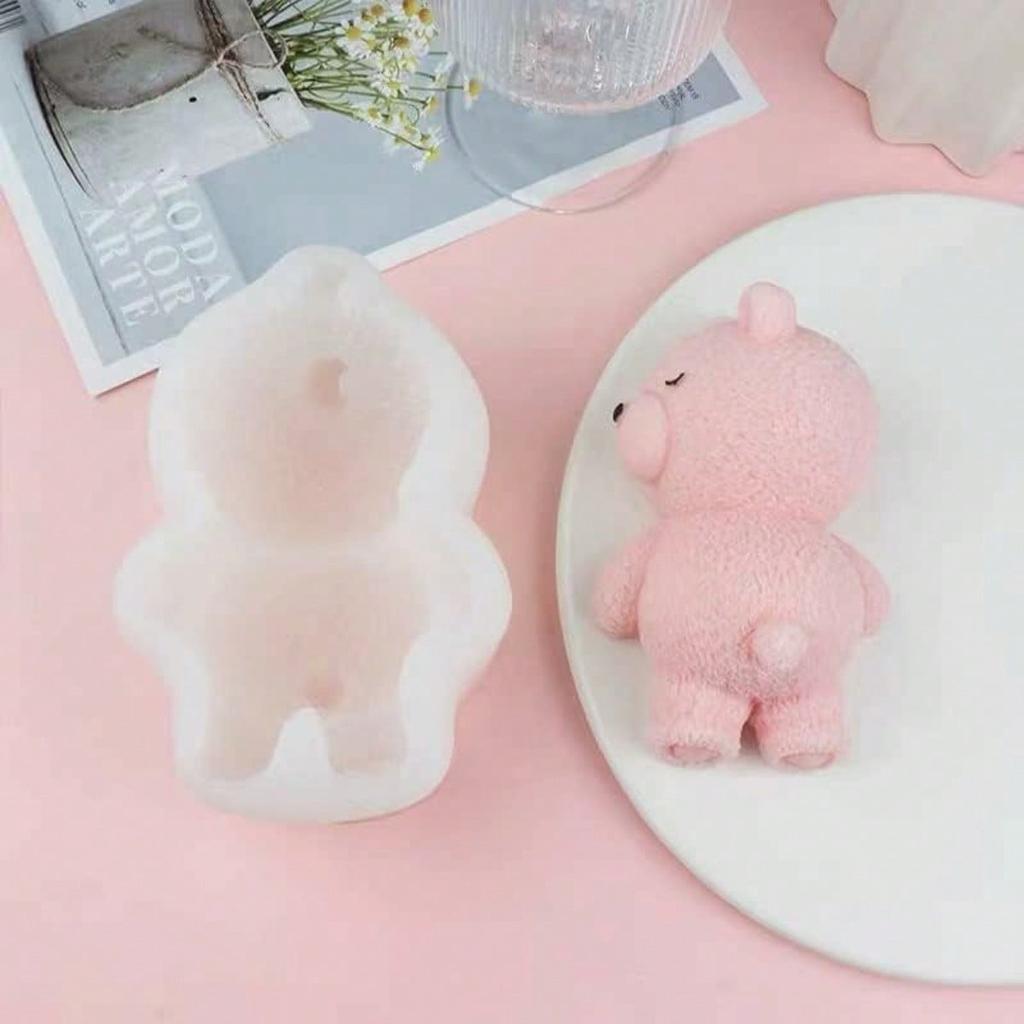 Lying Bear Fondant Mold Chocolate Molds Silicone, Silicone Animal Mold for DIY Fondant, Dessert Baking, Jello, Candy, Cake Baking Decorating