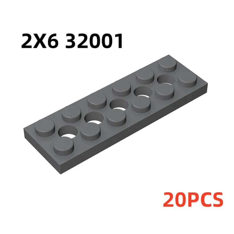 32001 3709 3738 Plate 2x6 2x4 2x8 with Holes Bricks Toys For Technical Buildings Blocks Toys For Children Gift 43857 DIY MOC
