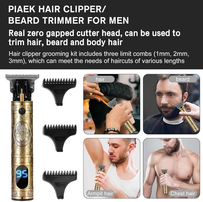 Hair Clipper - T B - Professional - Cordless - Electric - Ergonomic