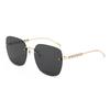 Pearl Embellished Metal Frame Square Sunglasses With Uv400 Protection For Fashionable Women