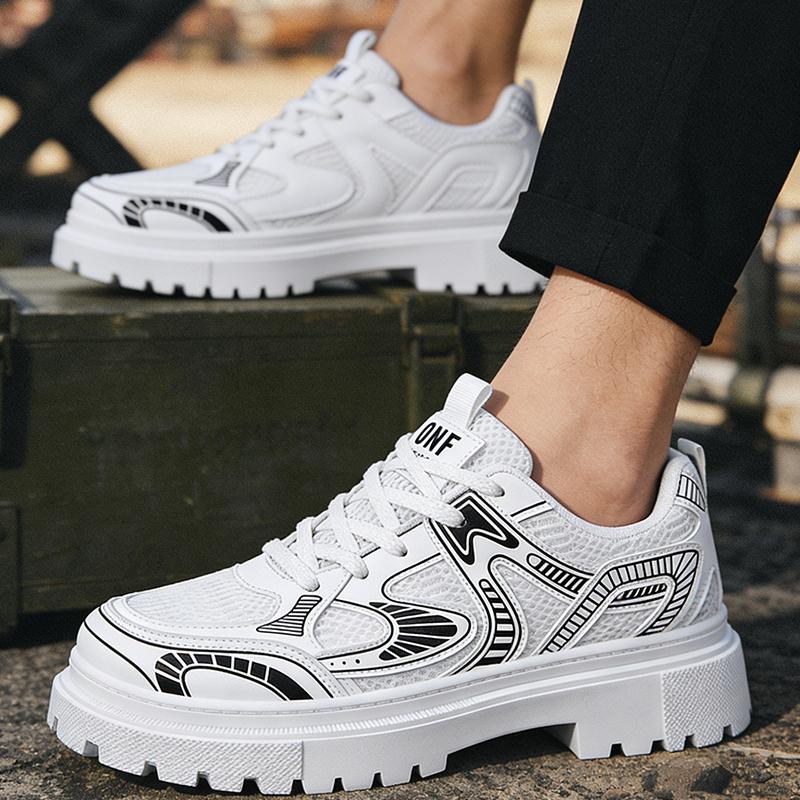 Men Casual Sneakers Shoes Anti-slip Low-top Outdoor Sports Shoes Men Lace-up Comfortable Breathable Sport Men Shoes