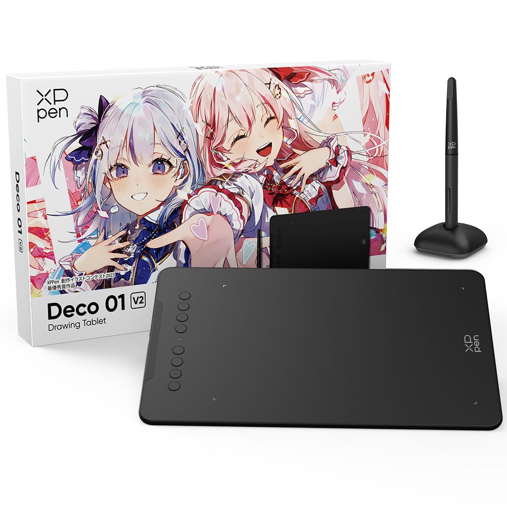 

XPPen Pen Tablet Deco Series Board Tab Smartphone Compatible Drawing Paint Software Included Illustration Contest Commemorative Edition Deco01V2