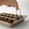 Stainless Steel Square Mold Brownie Cake Pan With Dividers Nonstick Muffin Pan with Grips for Baking Brownie Cake Bakeware