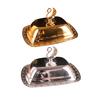Food Container with Lid Dustproof Stainless Steel Butter Dish Box Serving Tray Hotel Supplies