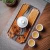 Chinese Cliff Cypress Grease Japanese Walnut Handmade Solid Wood Small Tea Tray Tray Dry Table Rectangular Wooden Tray