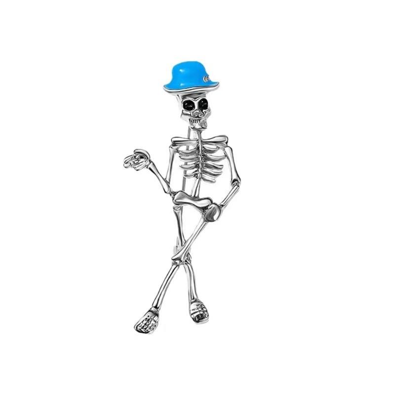 Vintage Skull Brooch Alloy Materials Elegant Gothic Jewelry for Women Secure Clasp Fashion Accessory Gift Ideas