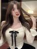 France Vintage Sweet Two Piece Set Women Patchwork Bow Elegant Party Princess Skirts Suit Female Korean Fashion Lace Slim Casual Sets 2026 New