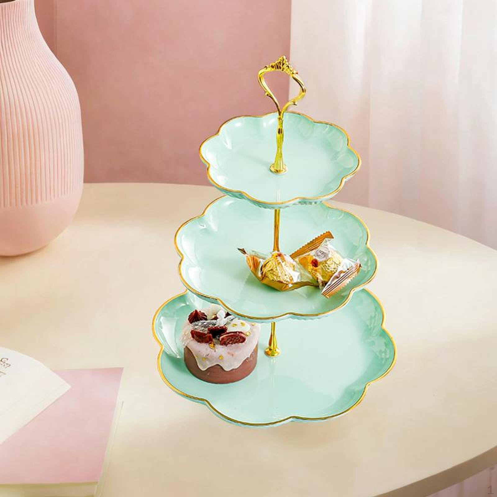 

3-х уровневая подставка для кексов, сервировочный поднос, эстетическая фруктовая тортная креативная сухая тарелка