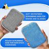 THEA Multi-Purpose Scrub Sponge Pad (Pack of 2) – Non-Scratch Reusable Microfiber Scrubber for Kitchen Utensils, Dish Wash, Bathroom Cleaning, St