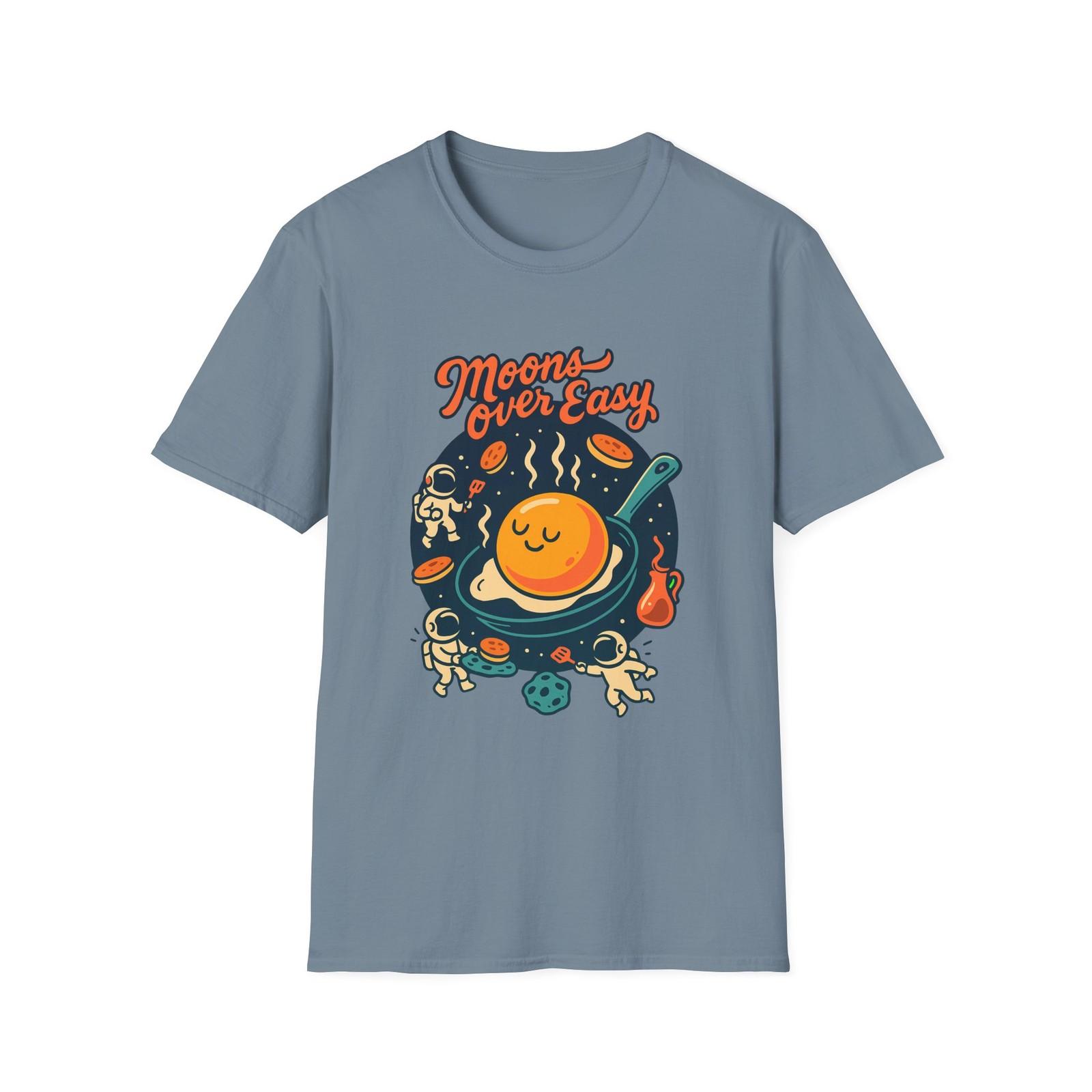 Unisex Softstyle T-Shirt Mens Womens Tees Top Retro Space Diner Moon Breakfast Fun Tee 4XL