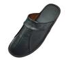 Men's Luxury Cow Split Leather Handmade Men Home Slippers Spring Slip On Soft Comfortable Black Brown Bedroom Indoor Flat Shoes