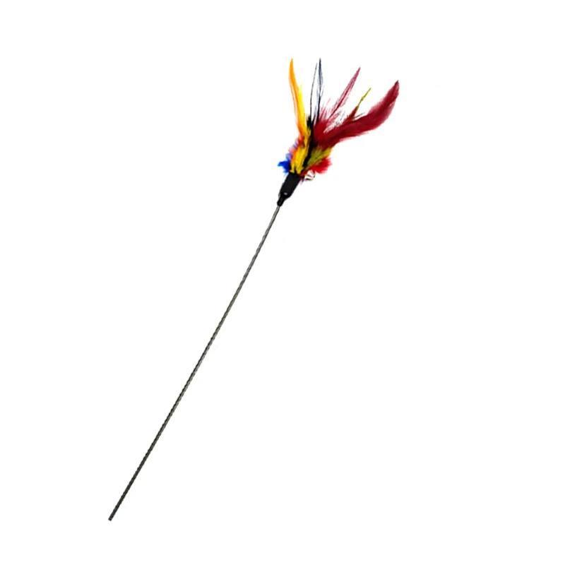 

2 Pcs Cat Toy Bell Feather Funny Cat Rod Toys Interactive Accessories Pet Supplies