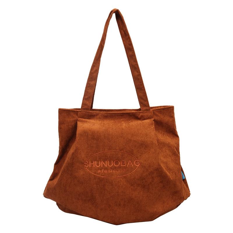 Herbst- und Winter-Cordtasche Damenmode literarische Samt-Tragetasche, lässige großvolumige Lazy-Wind-Umhängetasche