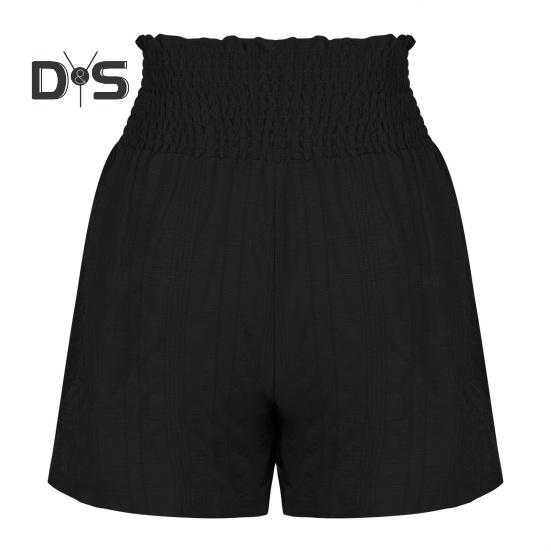 Pantalones cortos holgados de verano para mujer, cintura alta elástica, cordón ajustable, minifalda con volantes, pantalones cortos deportivos plisados y elásticos.