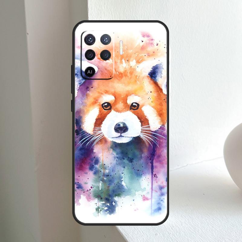 Red Panda Cute Animal For OPPO A80 A60 A40 A5 A6 Pro A15 A17 A57 A16 A76 A96 A18 A38 A58 A78 A98 A54 A74 A94 Case